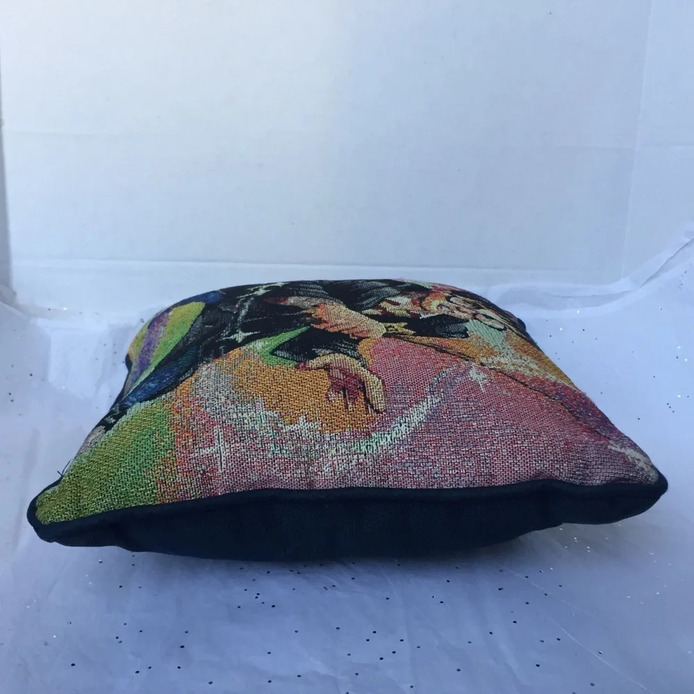 Harry Potter Wizard Wand Vintage Square Throw Pillow 12 x 12 Needlepoint design.